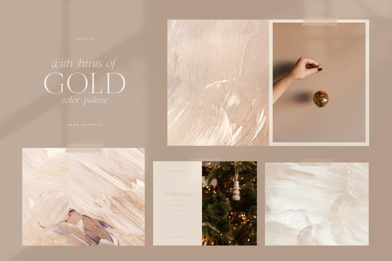 Neutral and Gold Abstract Backgrounds – Little Valley Studio