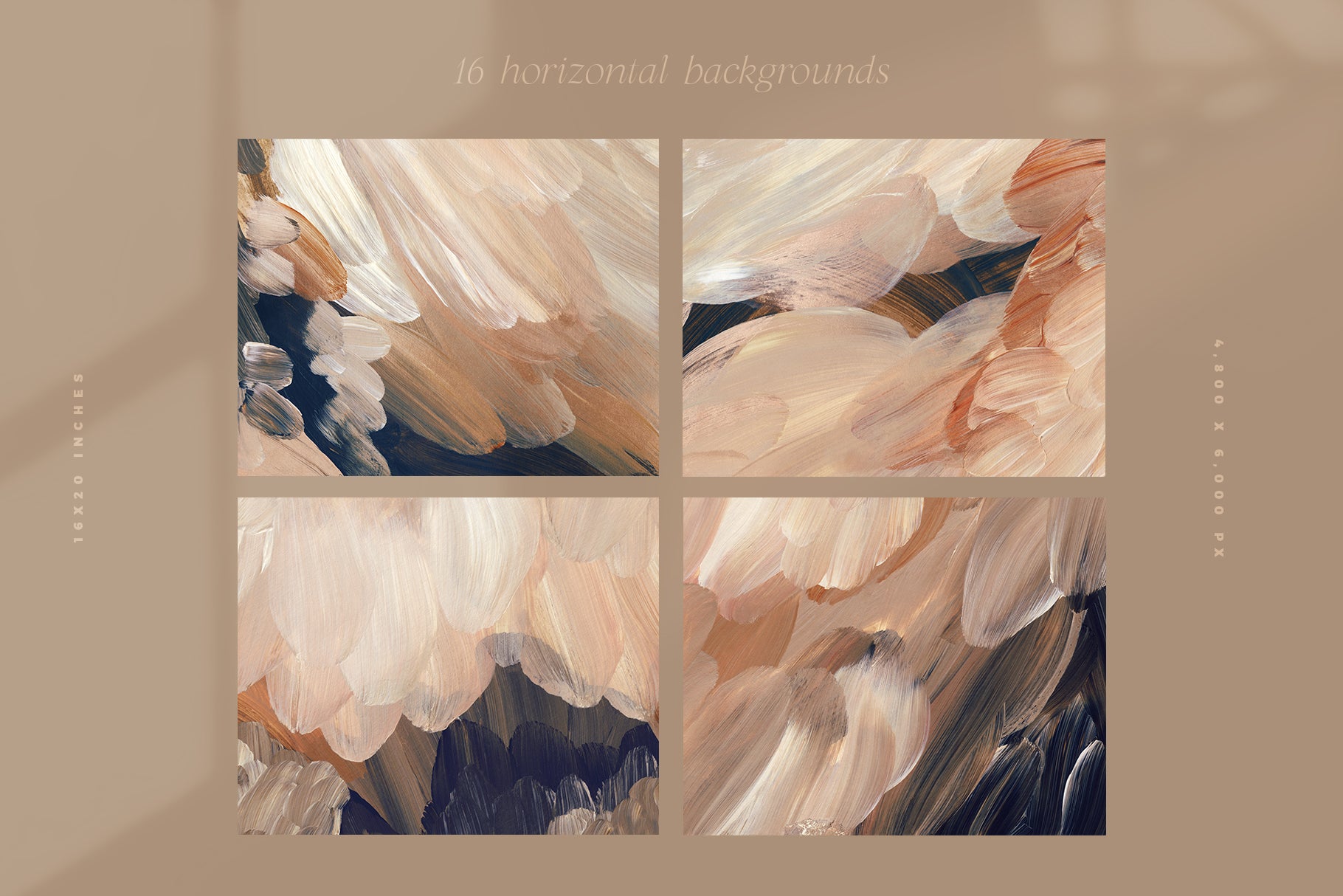set of four abstract acrylic backgrounds