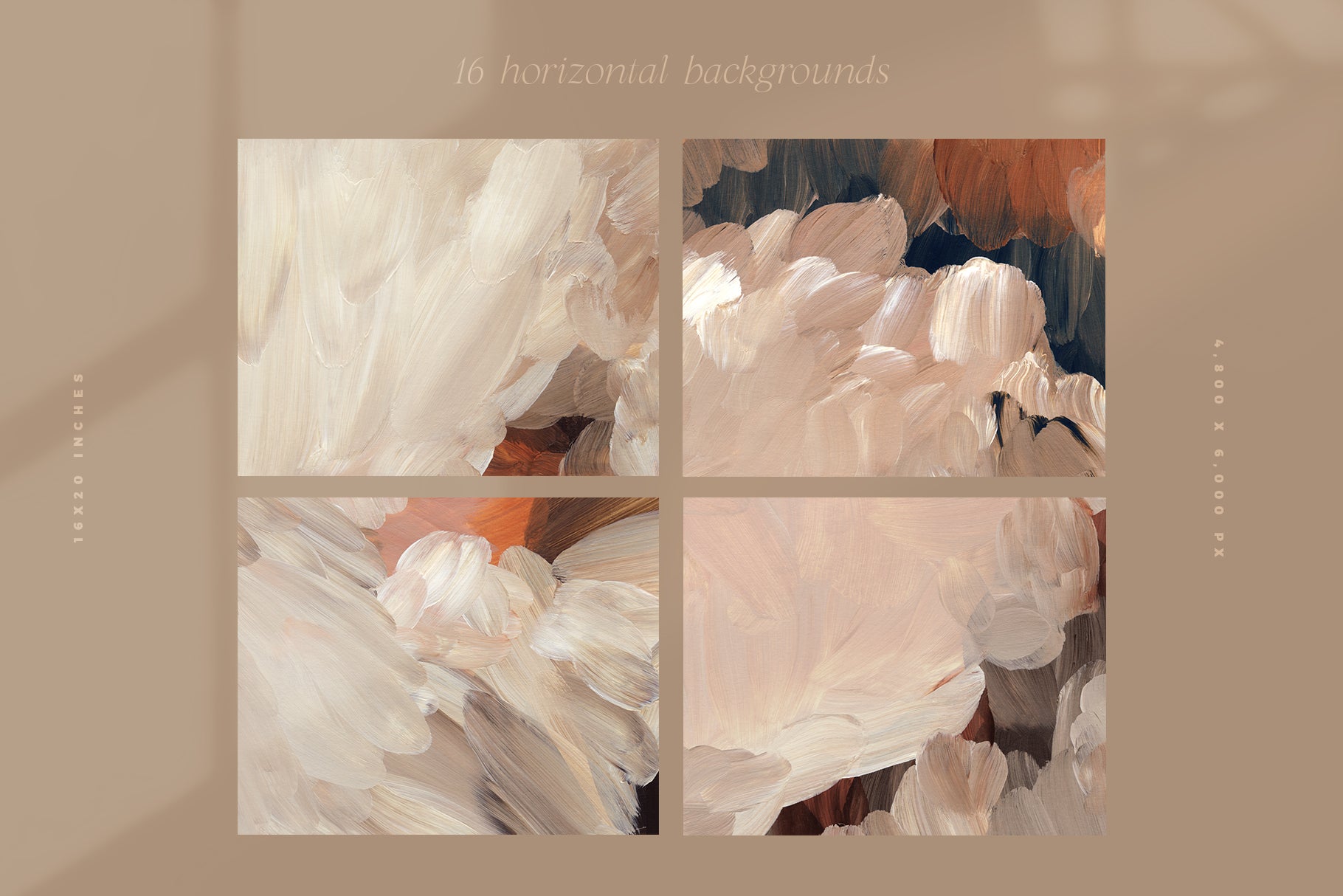 set of four abstract acrylic backgrounds