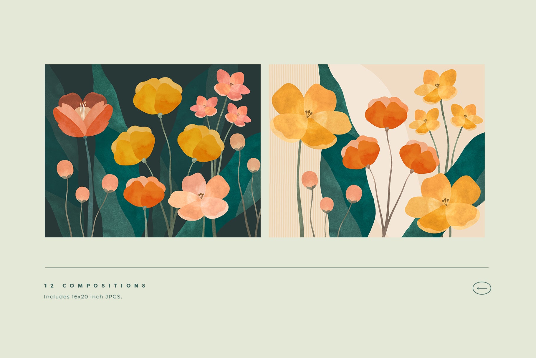 bold modern floral backgrounds 