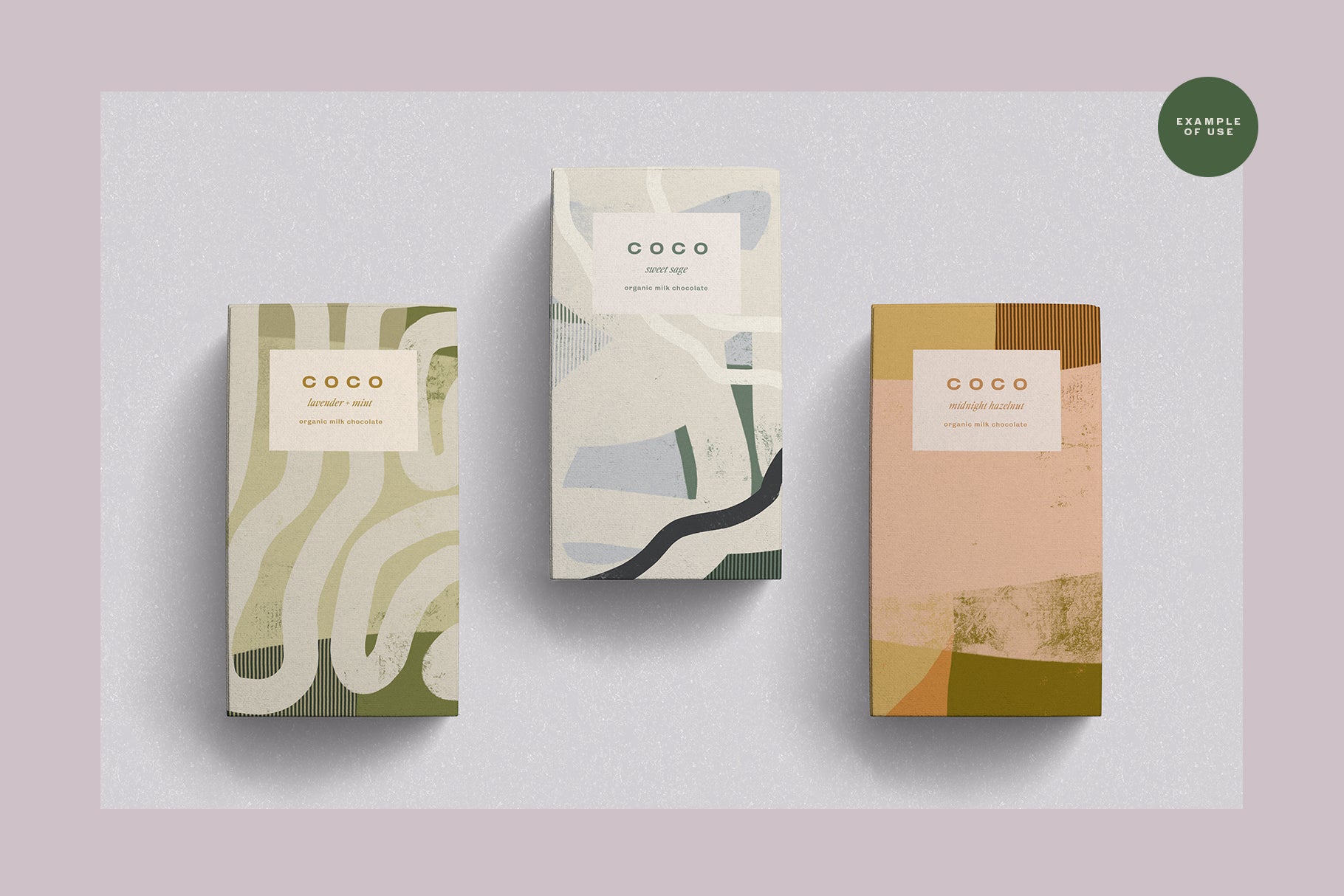 modern abstract chocolate packaging design