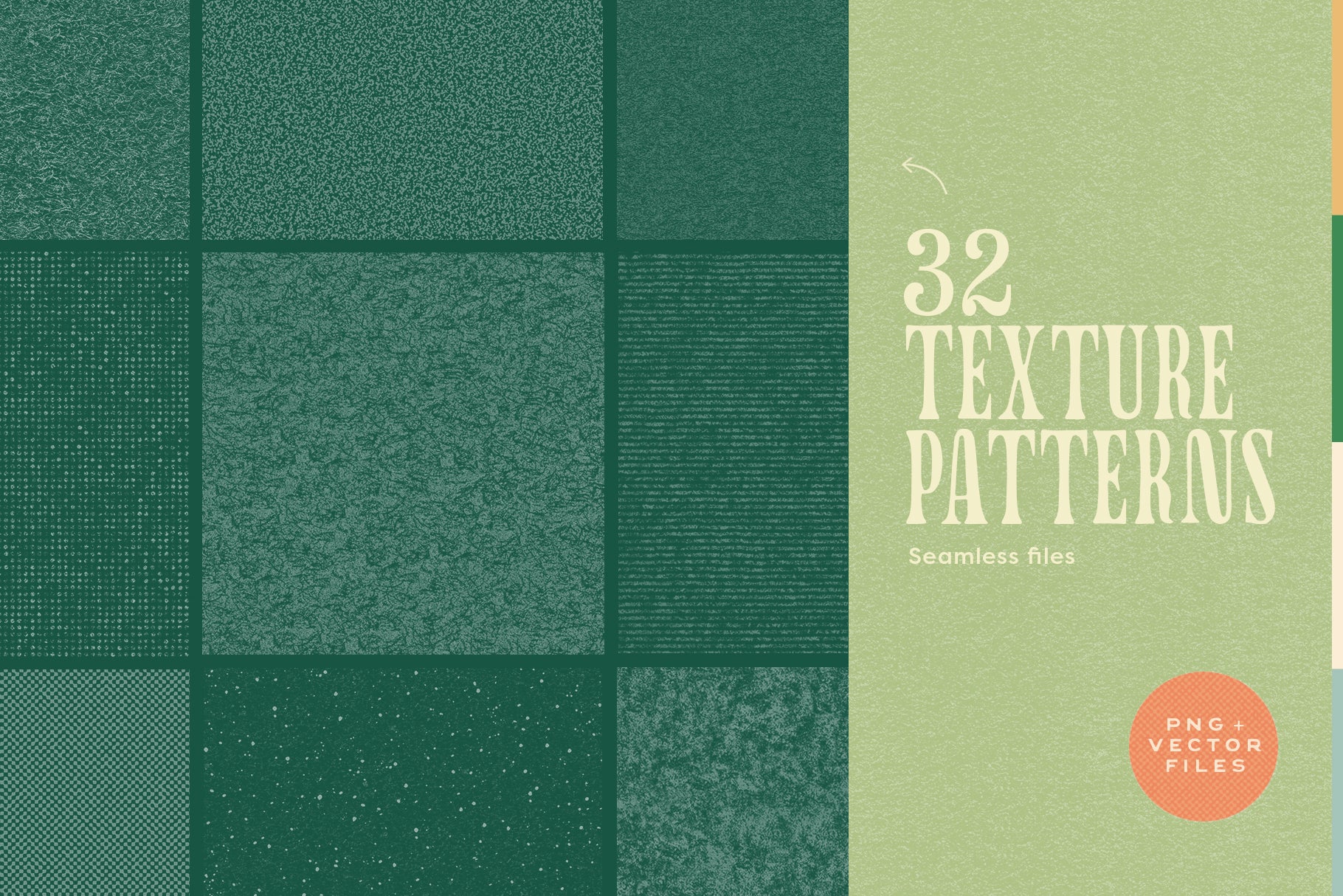 White minimal texture patterns on a dark green background