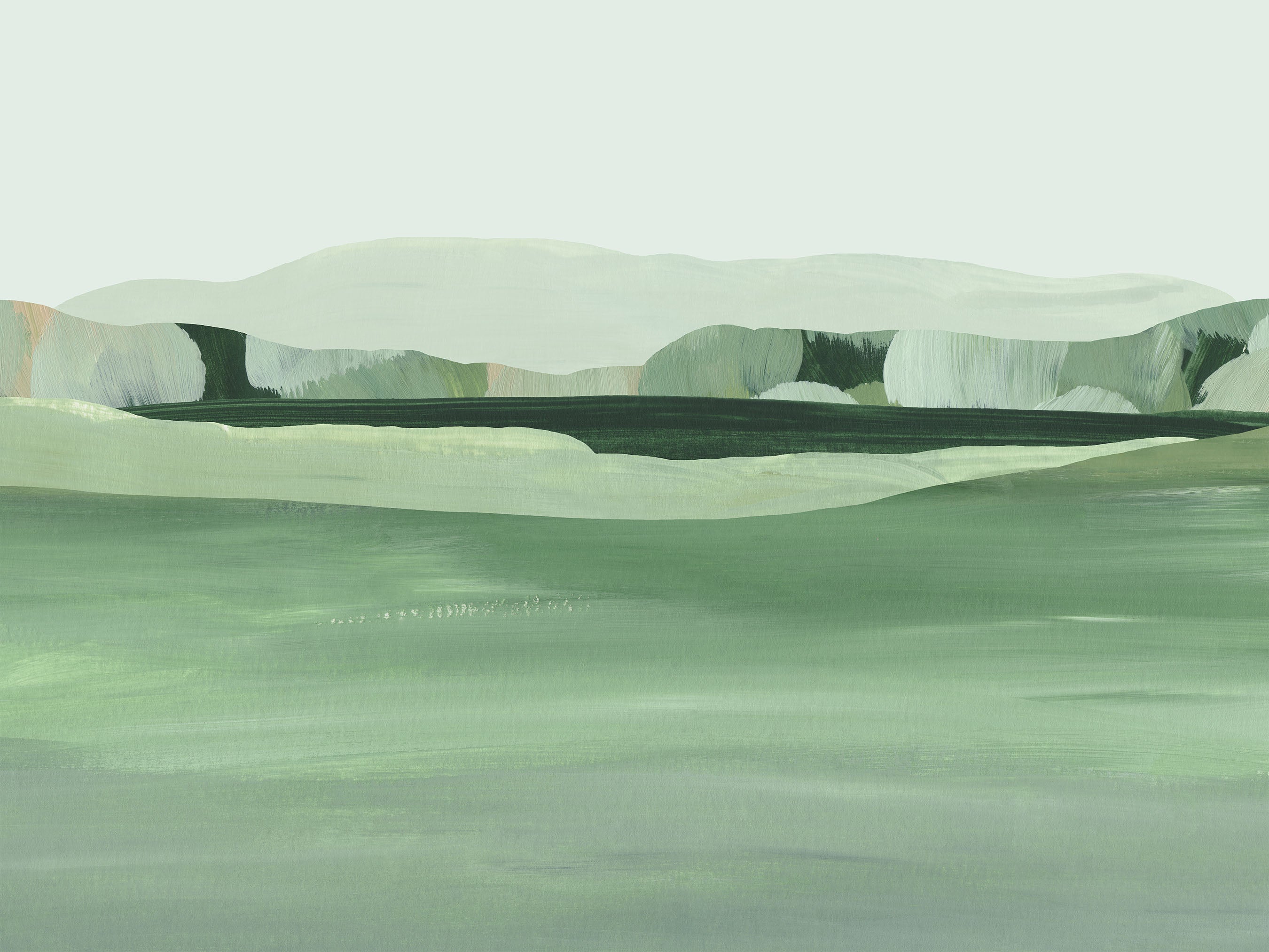 Over the Hill Landscape Art Print