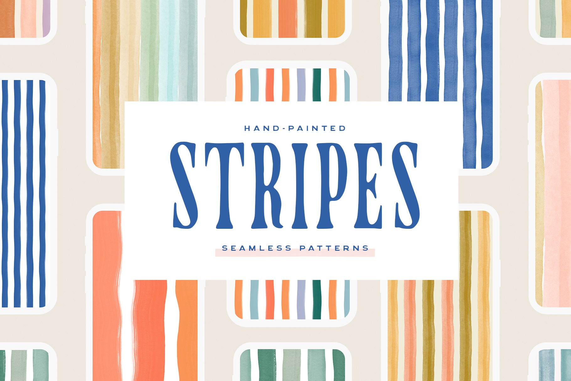 Stripes Painted Seamless Patterns