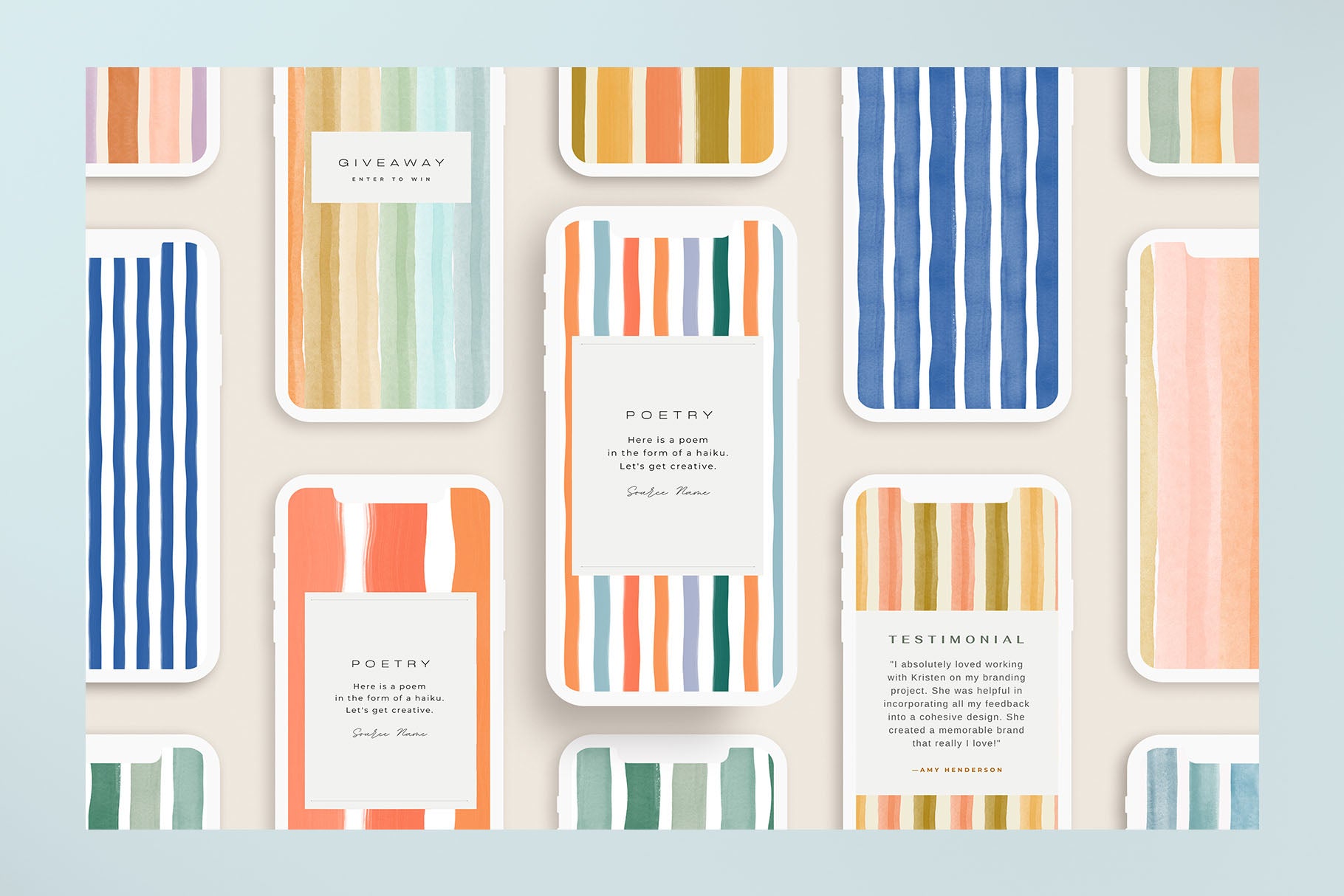 colorful striped seamless patterns