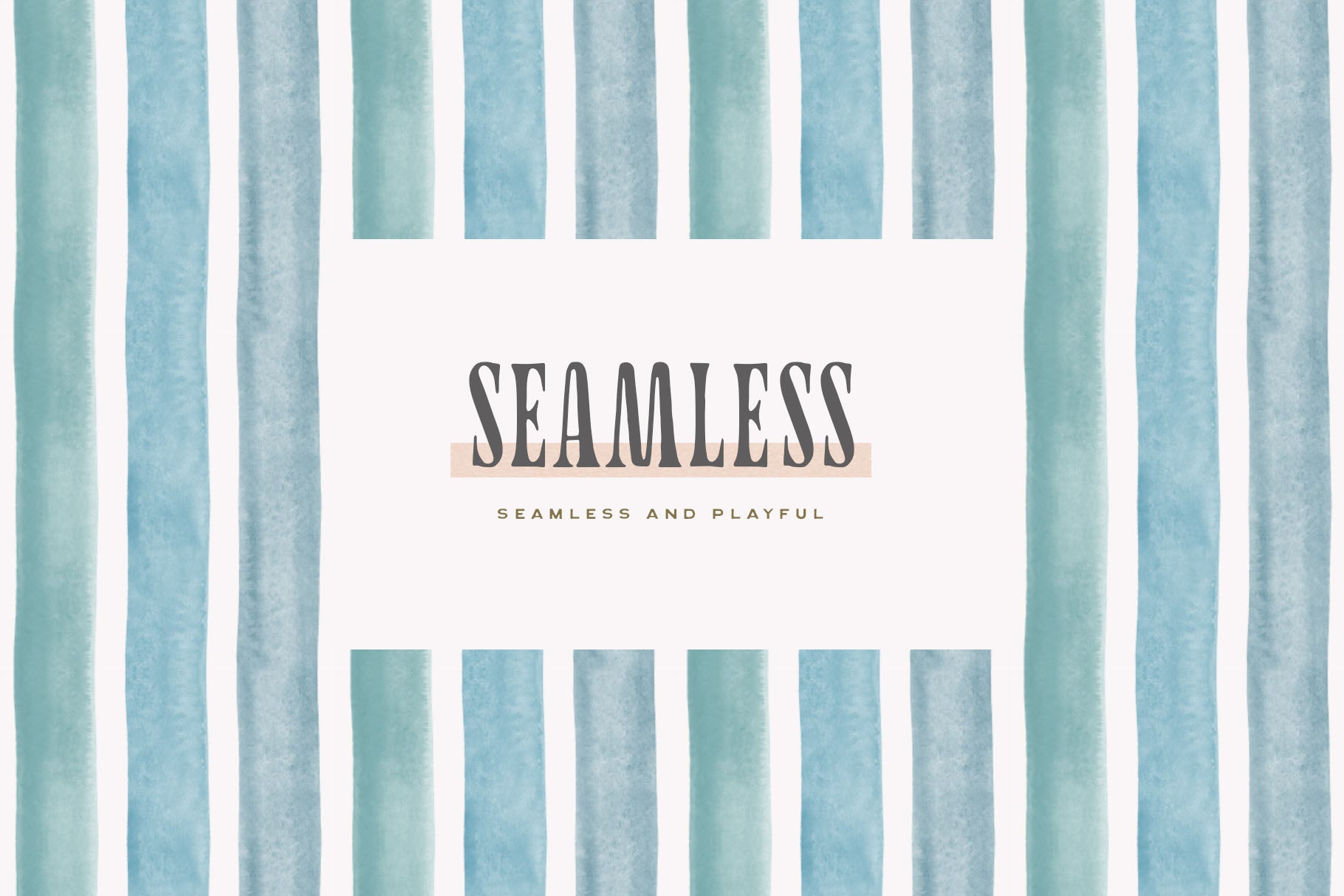 blue watercolor painted stripes background