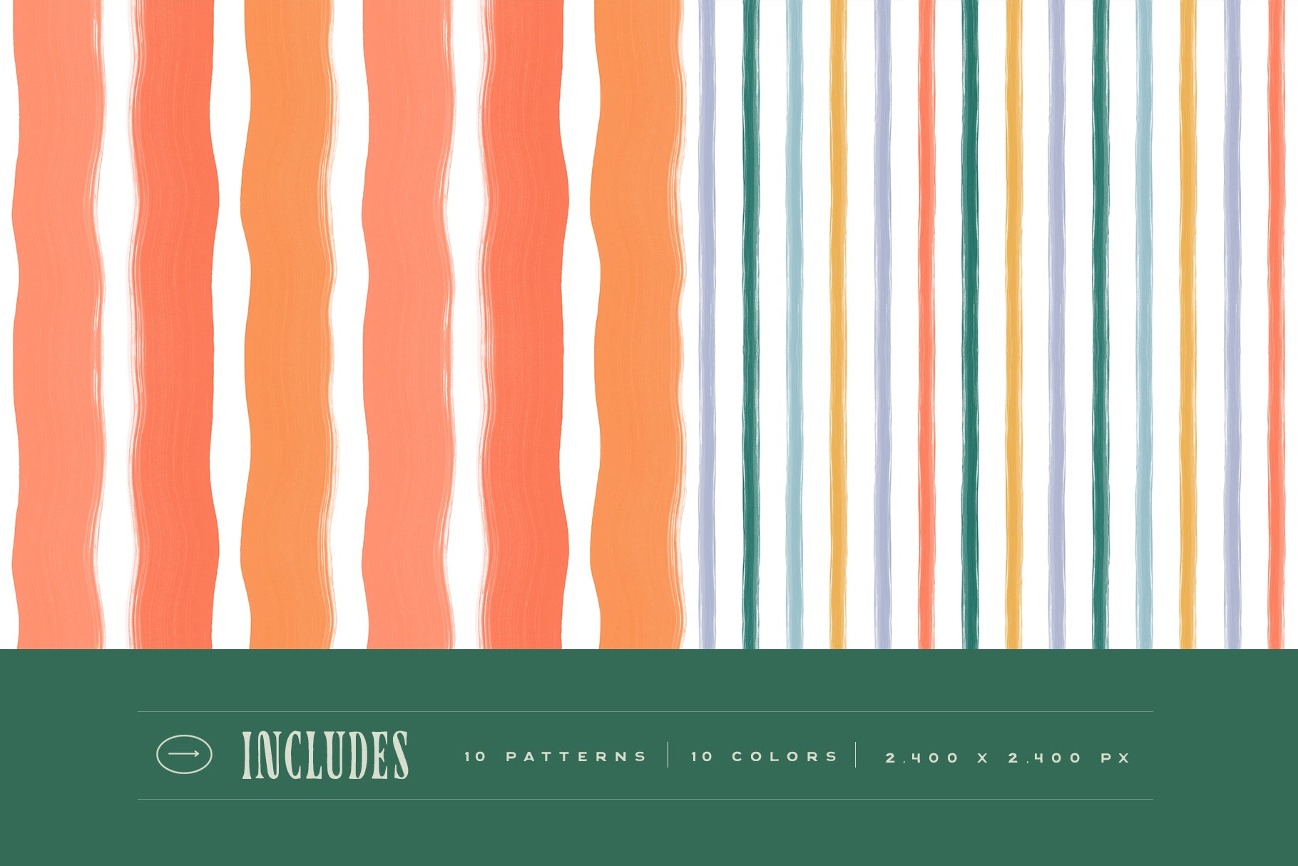 Stripes Painted Seamless Patterns
