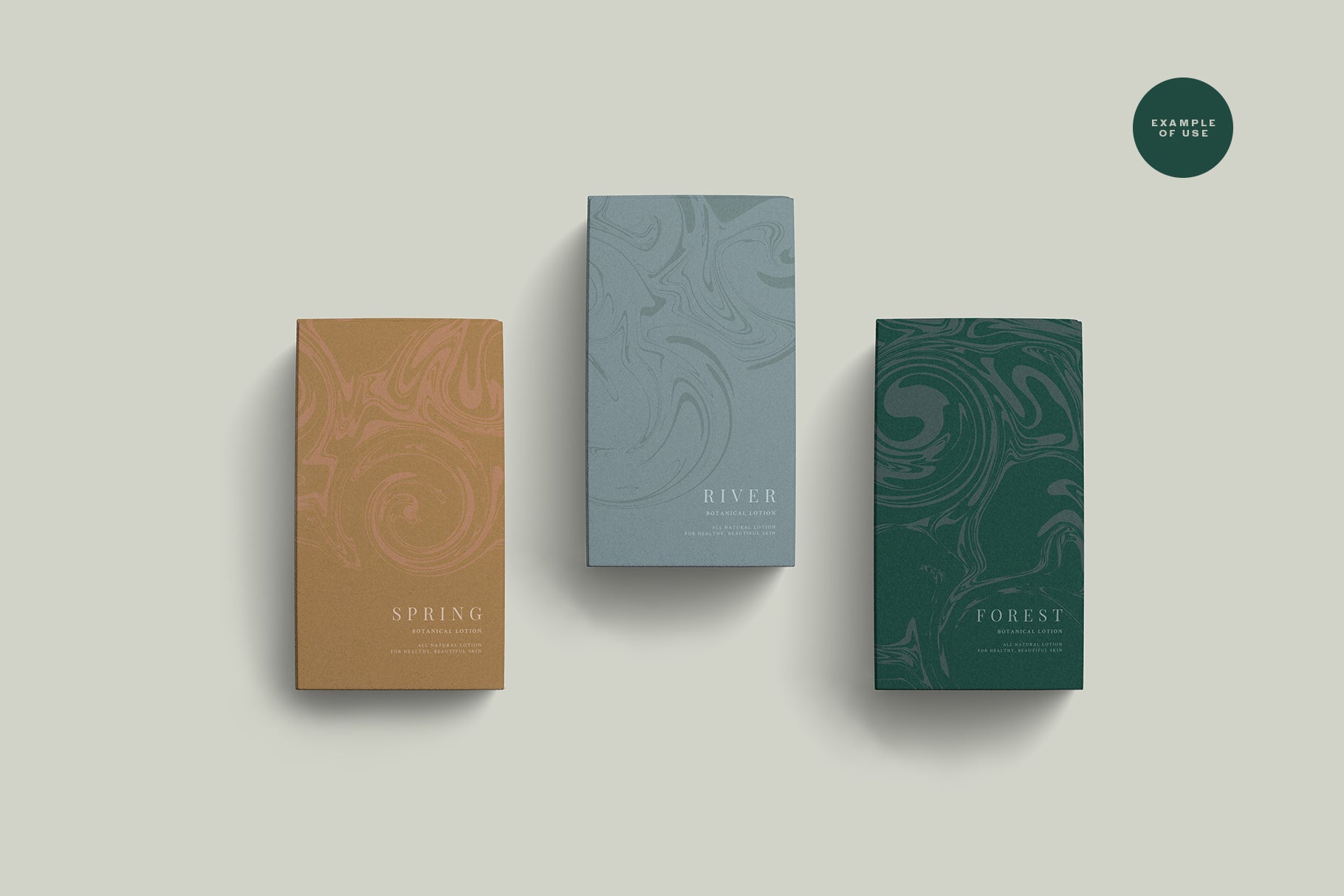 elegant packaging design with swirl graphic elements